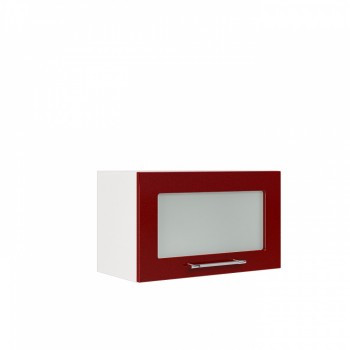 Бруклин ШВГС 600 Шкаф верхний горизонтальный со стеклом (Бетон белый/корпус Белый) в Улыбино - ulybino.mebel54.com | фото