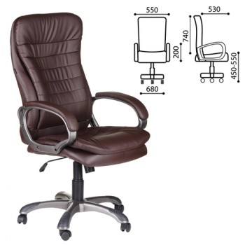 Кресло офисное BRABIX Omega EX-589 (коричневое) в Улыбино - ulybino.mebel54.com | фото