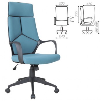 Кресло офисное BRABIX Prime EX-515 (голубая ткань) в Улыбино - ulybino.mebel54.com | фото