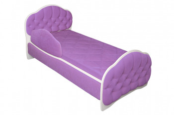 Кровать 160 Гармония 67 Светло-фиолетовый (мягкий бортик) в Улыбино - ulybino.mebel54.com | фото