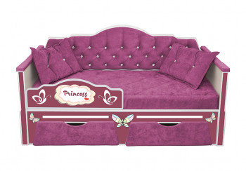 Кровать 160 серии Иллюзия 2 ящика 18 Сиреневый (подушки) в Улыбино - ulybino.mebel54.com | фото