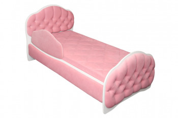Кровать 180 Гармония 36 Светло-розовый (мягкий бортик) в Улыбино - ulybino.mebel54.com | фото