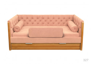 Кровать 180 серии Леди + ящик 15 Бледно-розовый (мягкий бортик/подушка валик) в Улыбино - ulybino.mebel54.com | фото
