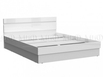 Кровать Челси 1400 (Белый/Белый глянец) в Улыбино - ulybino.mebel54.com | фото