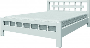 Кровать Натали-5 из массива сосны 1200*2000 Белый античный в Улыбино - ulybino.mebel54.com | фото