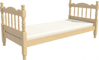 Кровать одинарная Аленка из массива сосны 800*1890 Сосна в Улыбино - ulybino.mebel54.com | фото