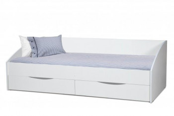 Кровать одинарная "Фея - 3" (симметричная) New/(белый / белый / ДВПО: белый) в Улыбино - ulybino.mebel54.com | фото
