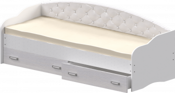 Кровать Софа-8 с мягкой спинкой (900х1900) Белый в Улыбино - ulybino.mebel54.com | фото