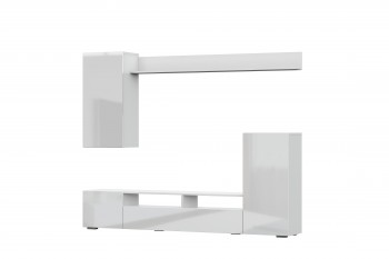 Мебель для гостиной МГС 4 (Белый/Белый глянец) в Улыбино - ulybino.mebel54.com | фото