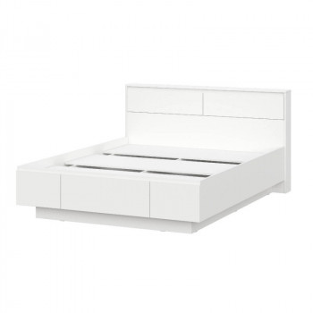 Модульная система "Одри" Кровать двойная (1,6х2,0) серия 3 Белый в Улыбино - ulybino.mebel54.com | фото