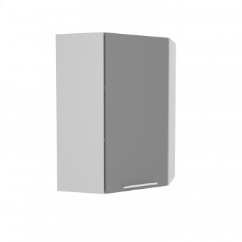 Ройс ВПУ 600 Шкаф верхний угловой высокий (Графит софт/корпус Серый) в Улыбино - ulybino.mebel54.com | фото