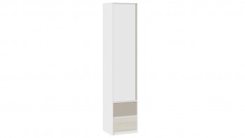 Шкаф для белья комбинированный «Сканди» Дуб Гарден/Белый/Глиняный серый в Улыбино - ulybino.mebel54.com | фото