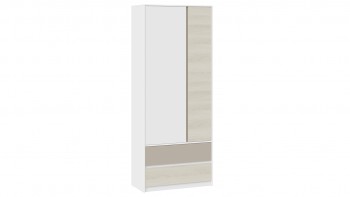 Шкаф для одежды комбинированный «Сканди» Дуб Гарден/Белый/Глиняный серый в Улыбино - ulybino.mebel54.com | фото