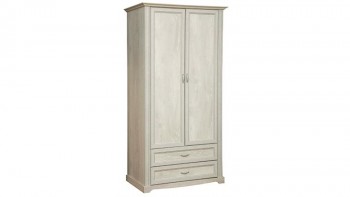 Шкаф для одежды "Сохо" (бетон пайн белый/2 ящика/зеркало) в Улыбино - ulybino.mebel54.com | фото