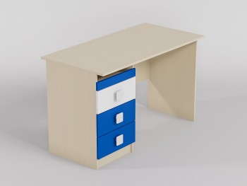 Стол (прямая столешница) Скай люкс (Синий/Белый/корпус Клен) в Улыбино - ulybino.mebel54.com | фото